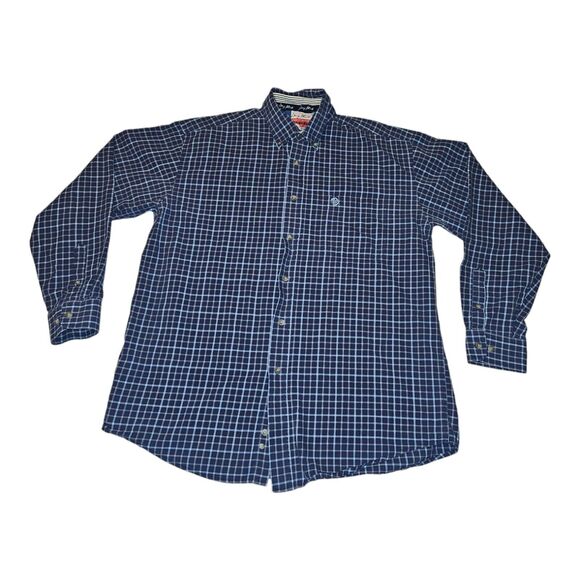 Wrangler Other - George Strait Wrangler Button Down Long Sleeve Men's XL Blue Western Cowboy
